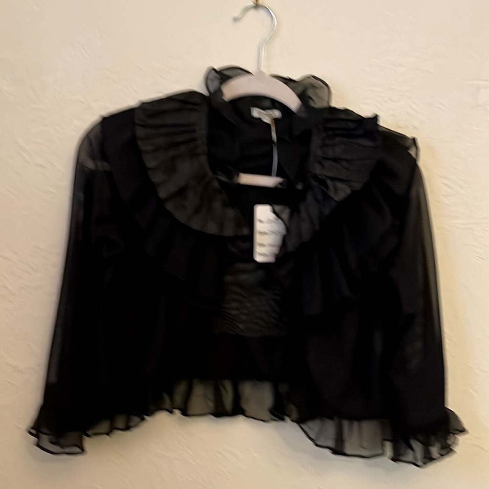 Cordelia fancy black shrug sz med